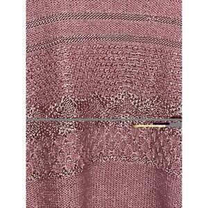 Vintage‎ Campus Casuals Womens GORGEOUS Sweater Large Pink Lustrous Thread Knit